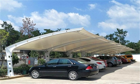 7字型膜結(jié)構(gòu)停車棚