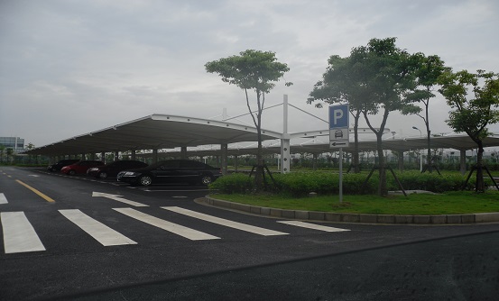 鋼膜結(jié)構(gòu)停車棚