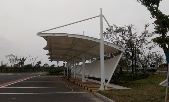 膜結(jié)構(gòu)充電樁車棚_停車棚_雨棚
