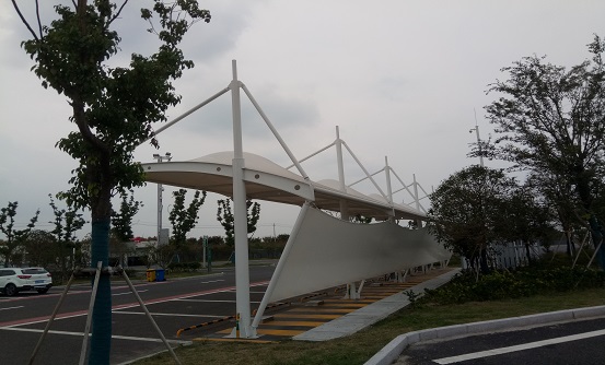 膜結(jié)構(gòu)充電樁車棚_停車棚_雨棚