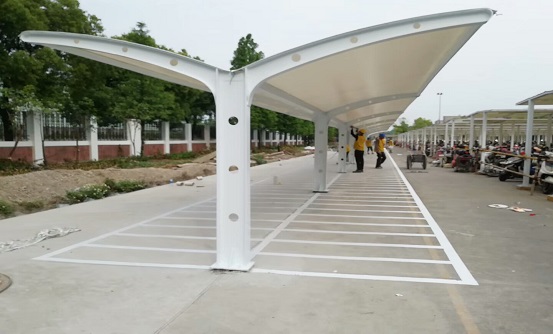 膜結(jié)構(gòu)自行車停車棚_電動車棚