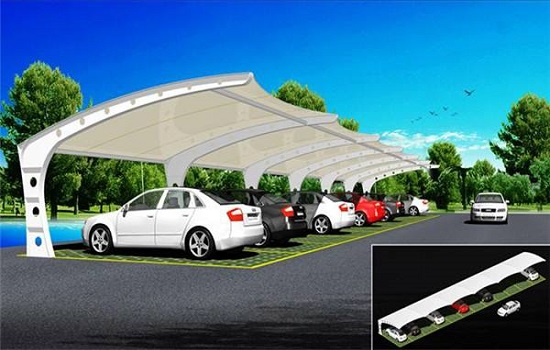 膜結(jié)構(gòu)汽車棚停車棚報價_價格