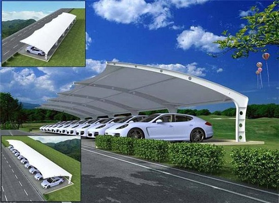 汽車車棚_停車棚圖片效果圖