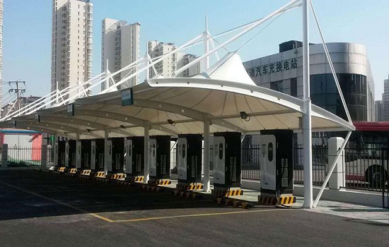 膜結(jié)構(gòu)汽車充電樁停車棚