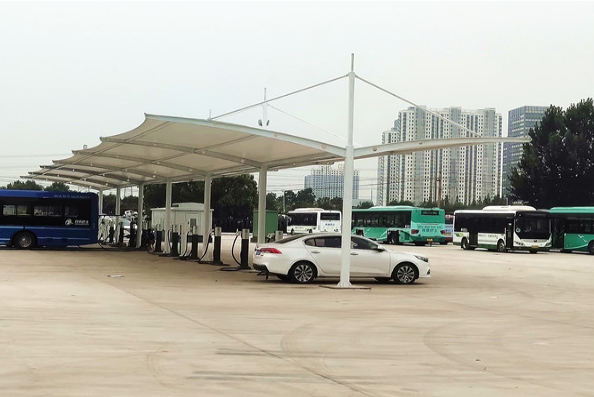 膜結(jié)構(gòu)充電樁停車雨棚