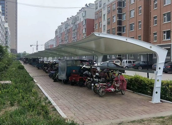 膜結(jié)構(gòu)電動(dòng)自行車停車棚