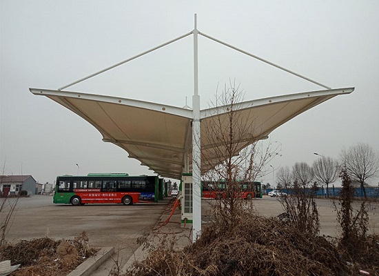 充電樁膜結(jié)構(gòu)車棚_雨棚_頂棚