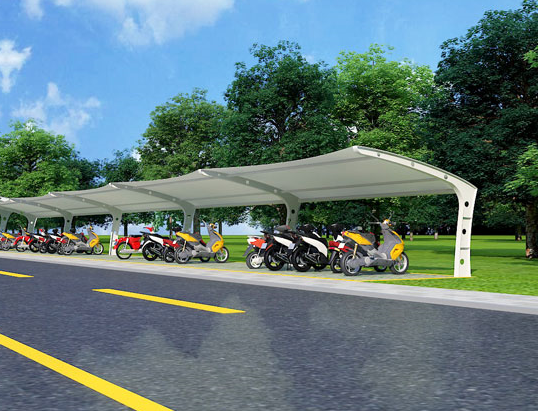 膜結(jié)構(gòu)電動車棚圖片_效果圖