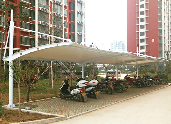 膜結(jié)構(gòu)電動車棚