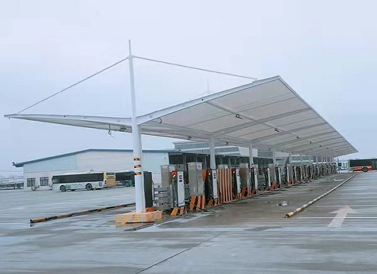 膜結(jié)構(gòu)充電樁停車棚