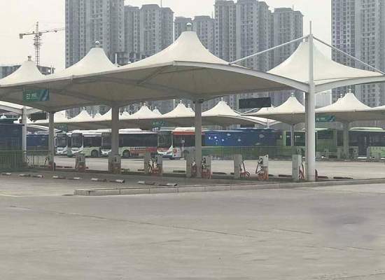 膜結(jié)構(gòu)汽車充電樁雨棚