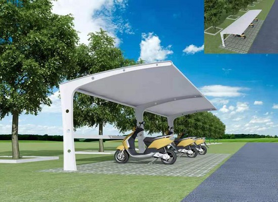 膜結(jié)構(gòu)電動車棚_罩棚_頂棚