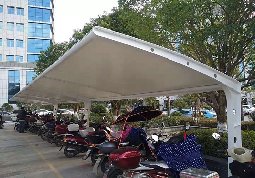 鋼膜結(jié)構(gòu)電動(dòng)車停車棚遮陽雨棚