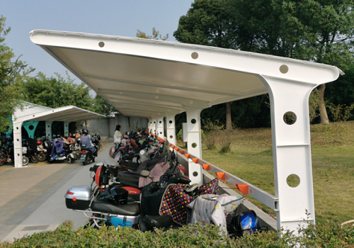 膜結(jié)構(gòu)電動車充電樁停車雨棚