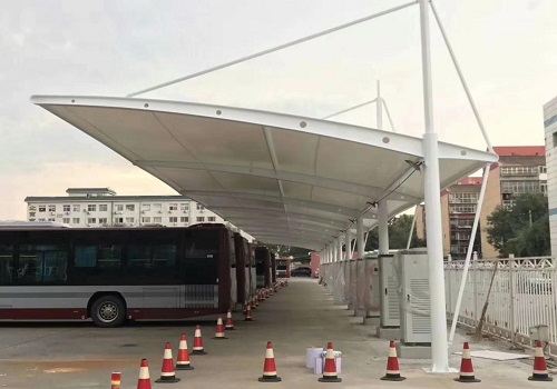 汽車充電樁膜結(jié)構(gòu)雨棚_頂棚
