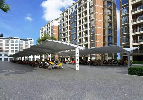張拉膜結(jié)構(gòu)電動車停車車棚