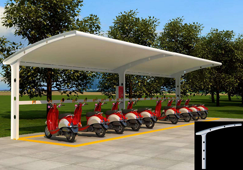 膜結(jié)構(gòu)電動車充電樁雨棚_頂棚