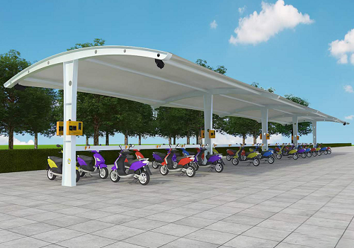 膜結(jié)構(gòu)電瓶車充電樁雨棚