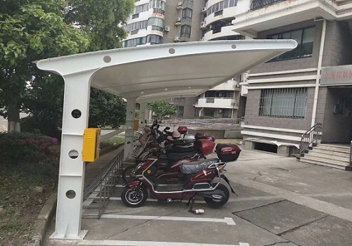 鋼膜結(jié)構(gòu)電動(dòng)車充電樁雨棚