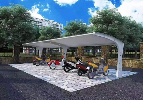 鋼膜結(jié)構(gòu)電動(dòng)車停車棚